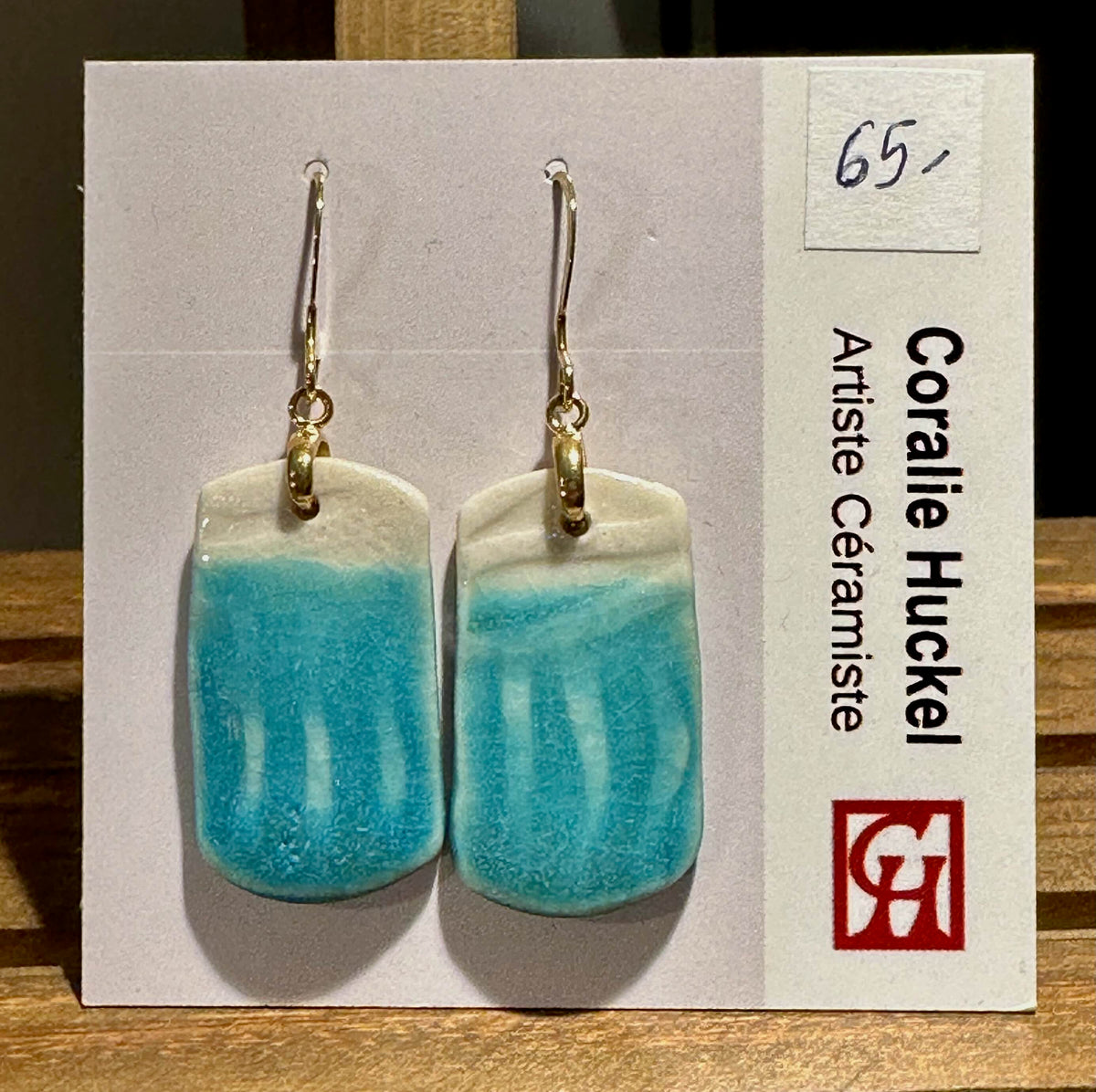 Boucles d'oreilles rectangulaires Collection Émeraude