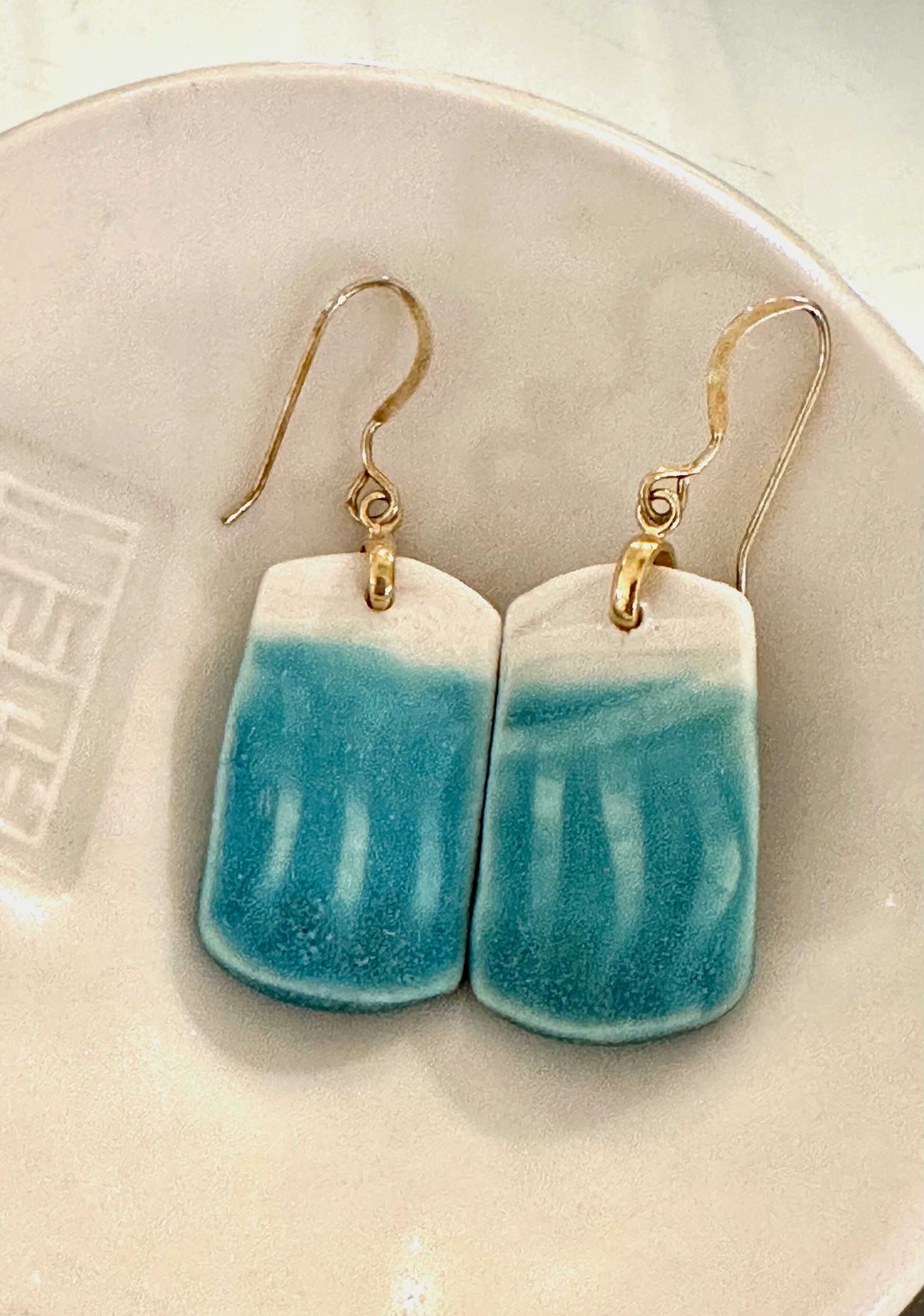 Boucles d'oreilles rectangulaires Collection Émeraude